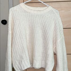 Cream American Eagle Sweater, Loose Knit